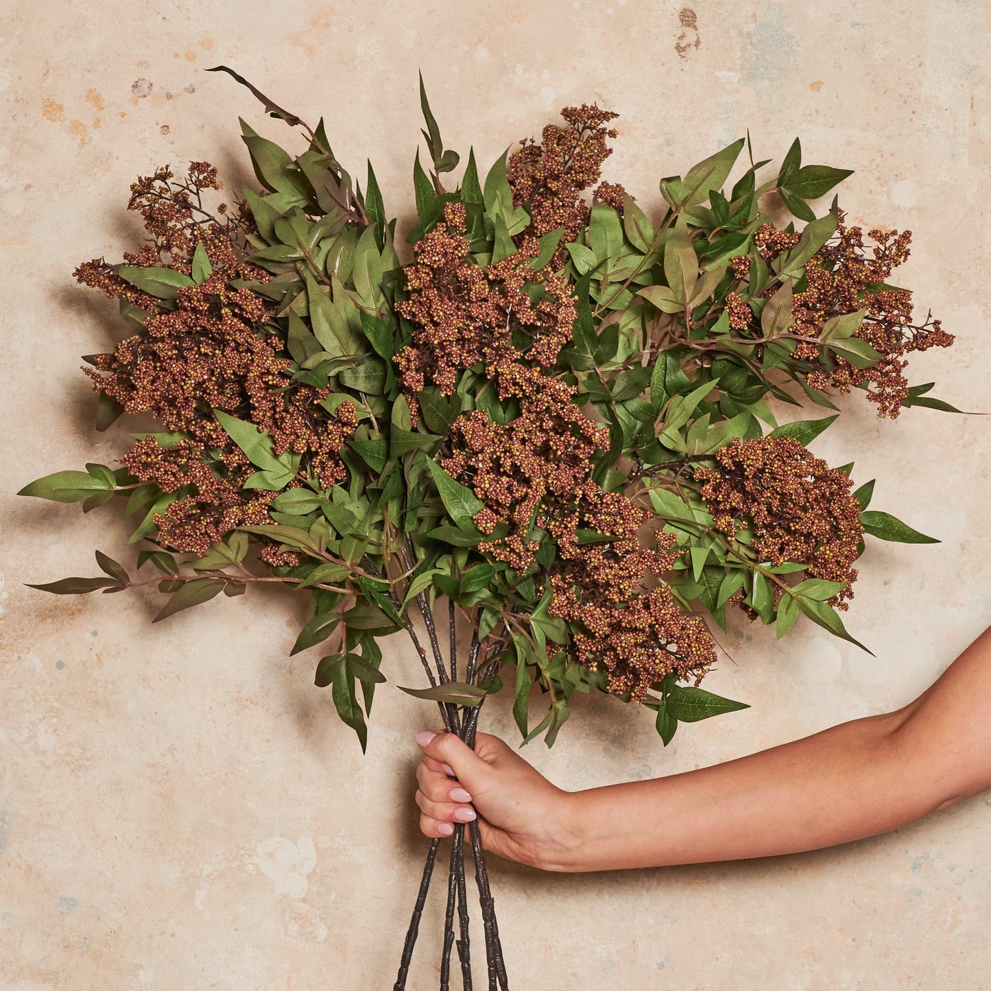 Pepperberry Cluster Real Touch Flower Stem
