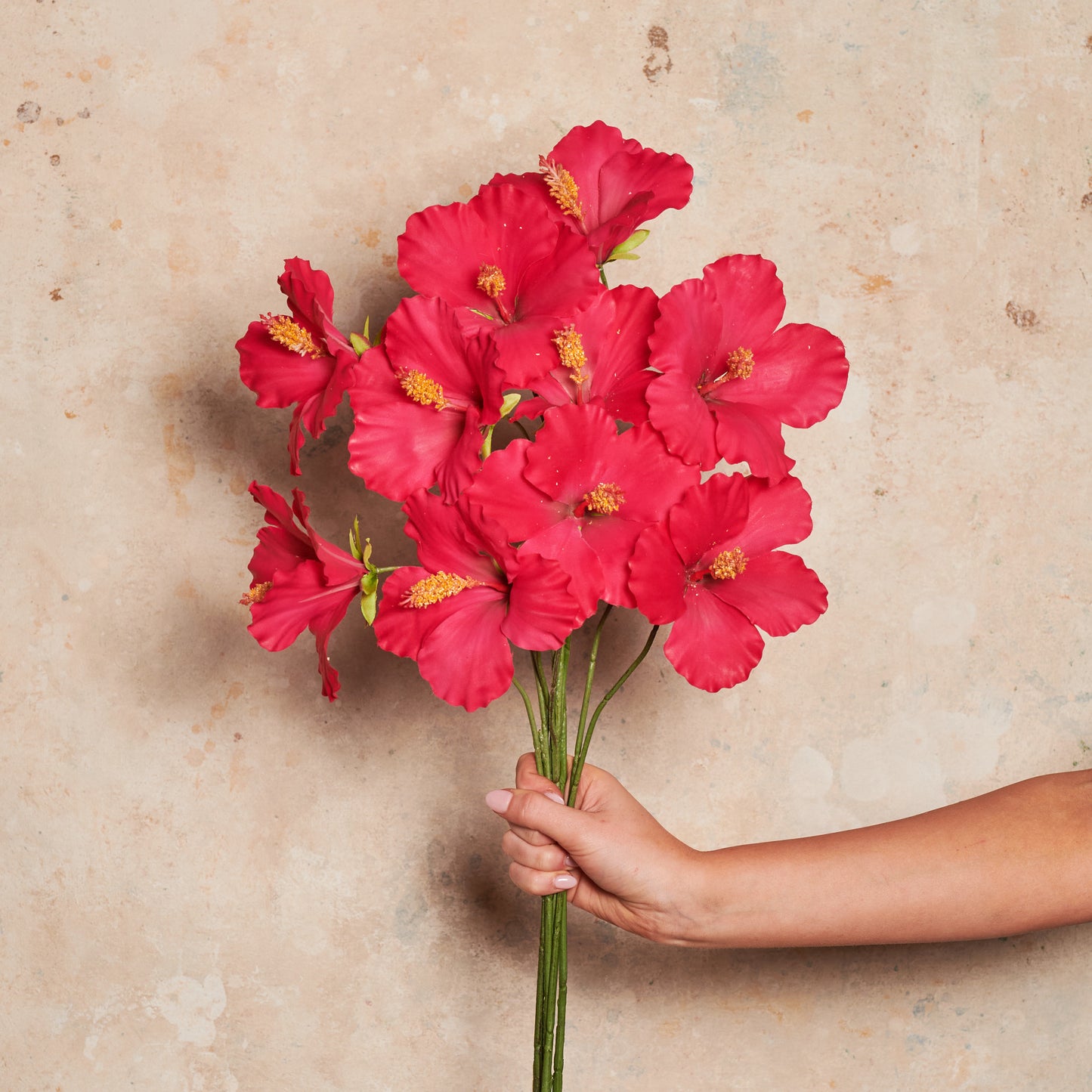 Hibiscus Spray Real Touch Flower Stem
