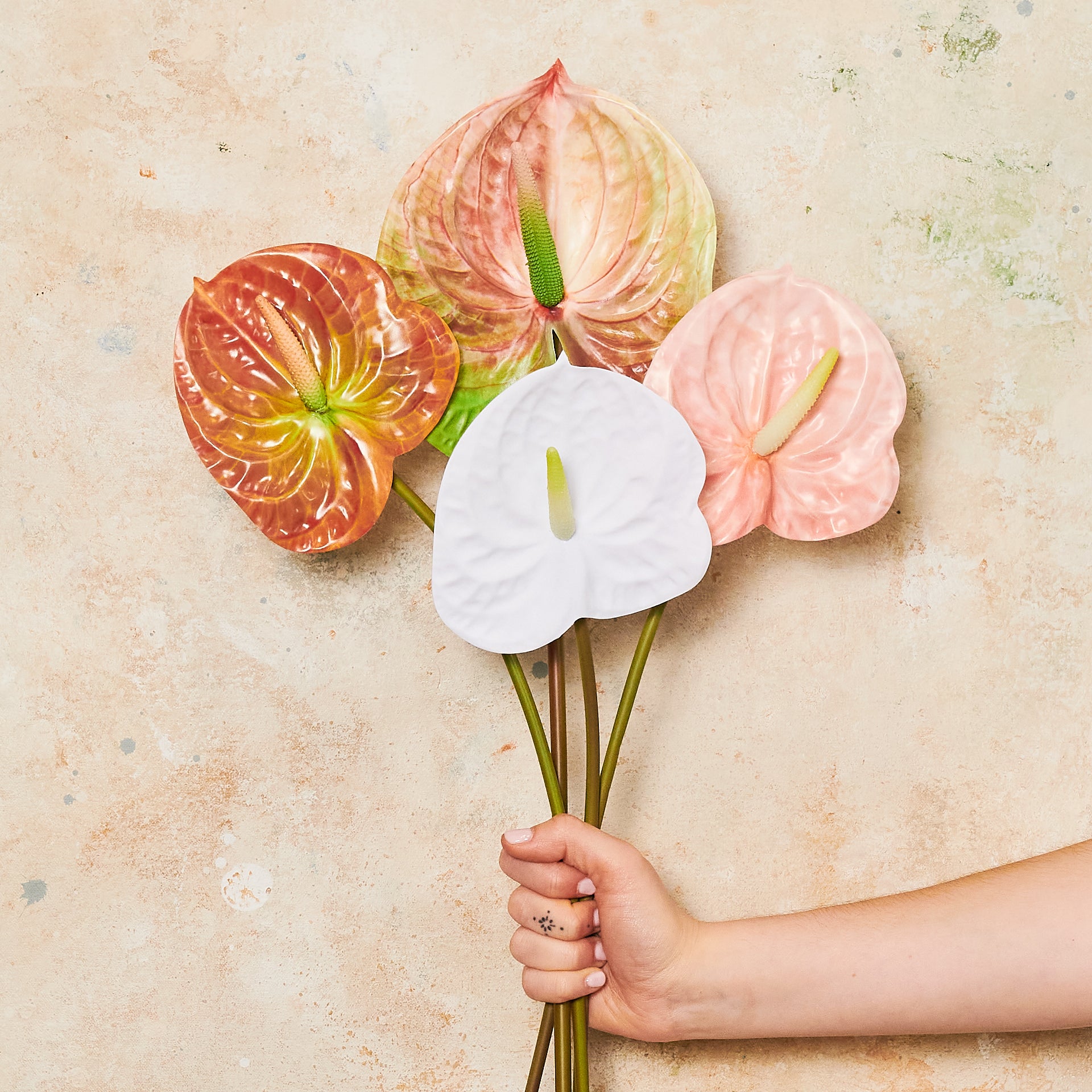 flower arrangement anthurium Artificial Anthurium Real Touch Flower Stem