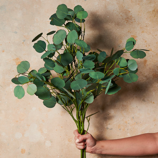 Eucalyptus Drop Leaf Forest Green Real Touch Stem