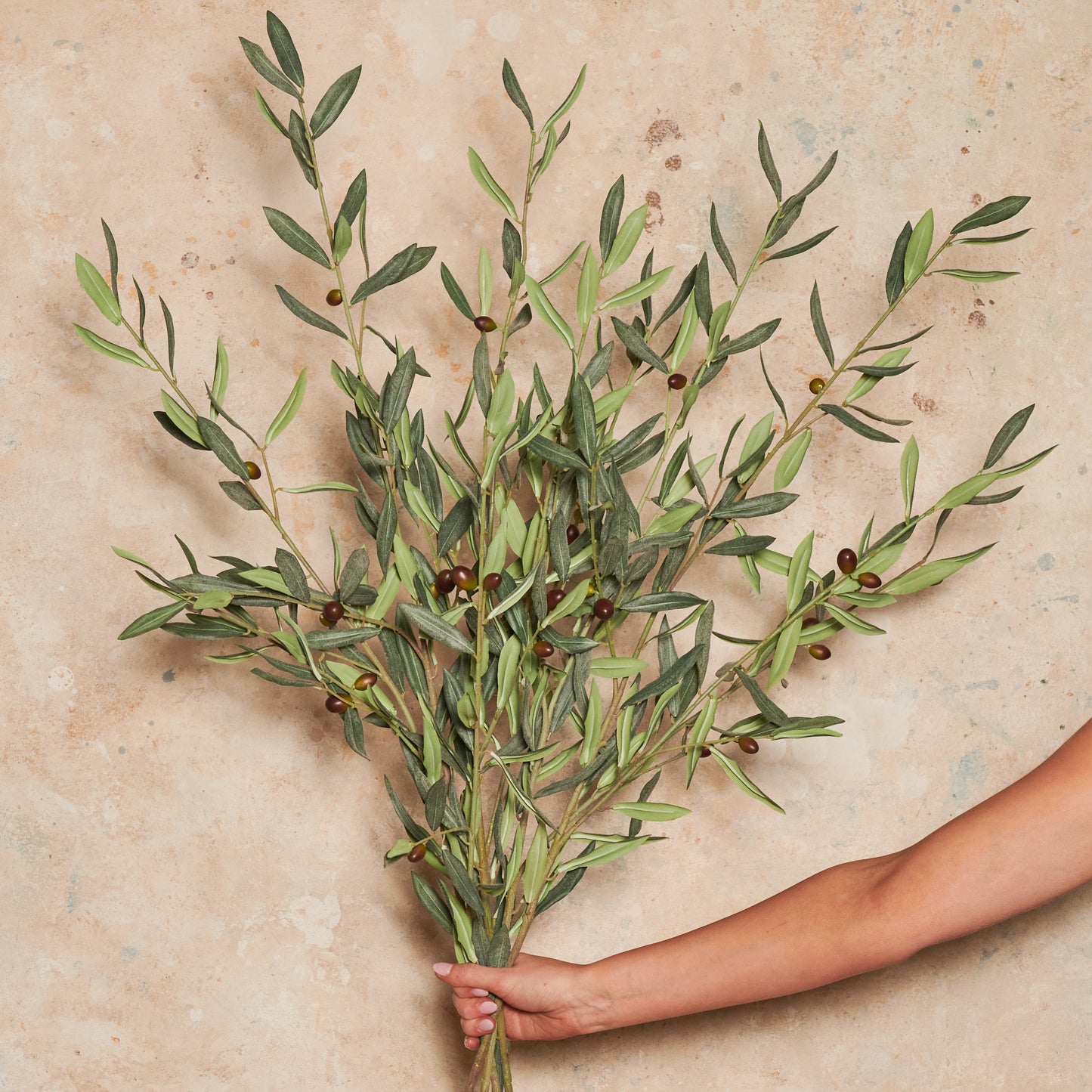 Olive Leaf Spray Real Touch Stem