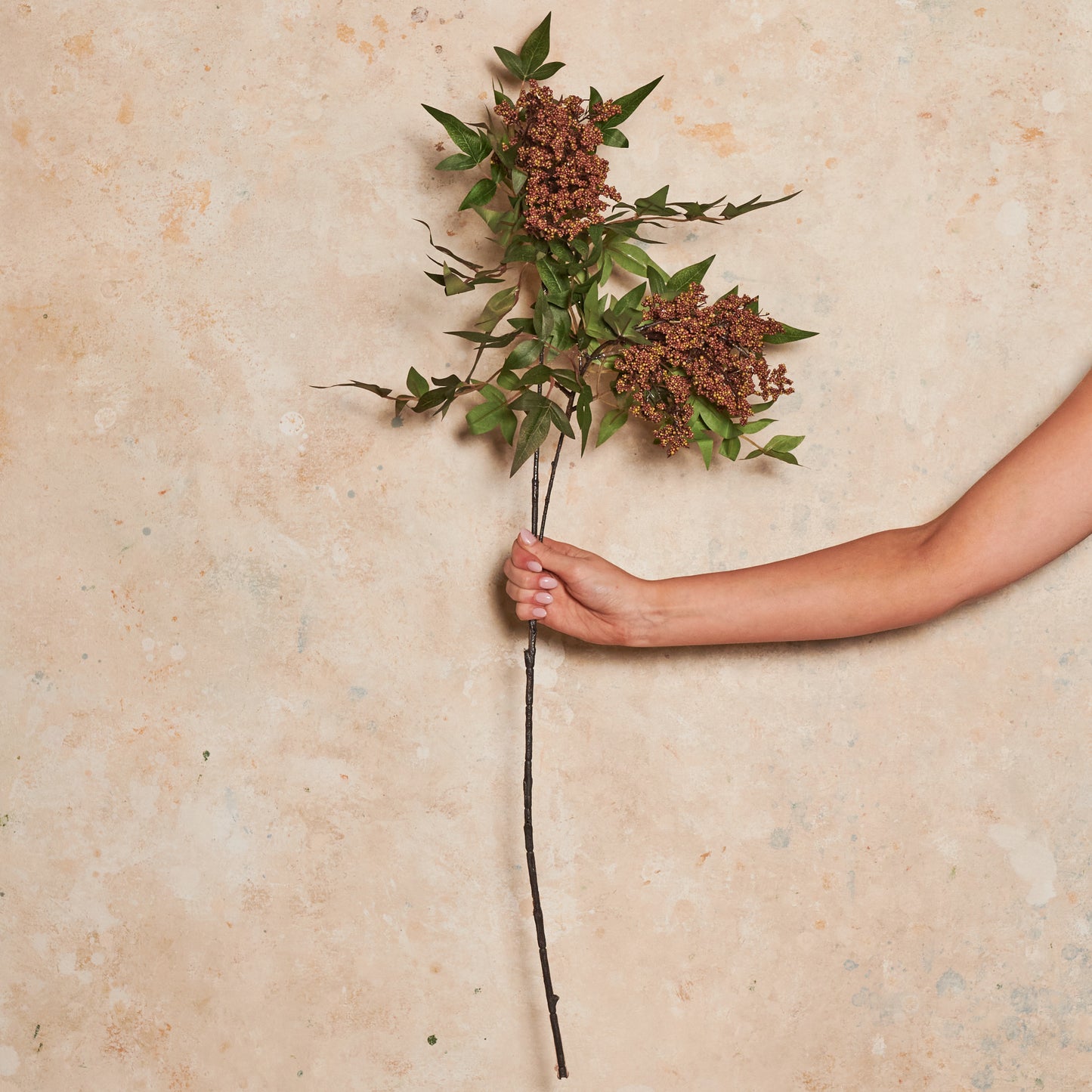Pepperberry Cluster Real Touch Flower Stem