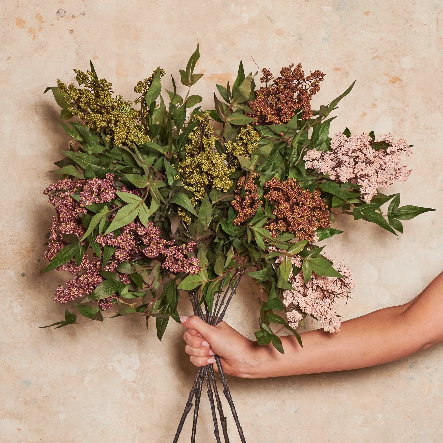 Pepperberry Cluster Real Touch Flower Stem