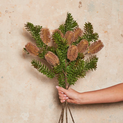 Banksia Spray Real Touch Flower Stem