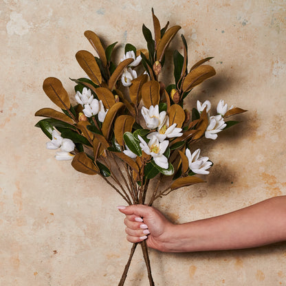 Magnolia Pearl Real Touch Flower Stem