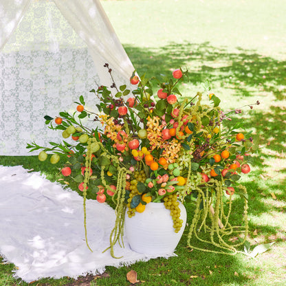 Orange Spray Branch Real Touch Flower Stem