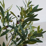 Everly Real Touch Olive Tree with Wood Pot
