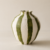 Verde Stripe Vase